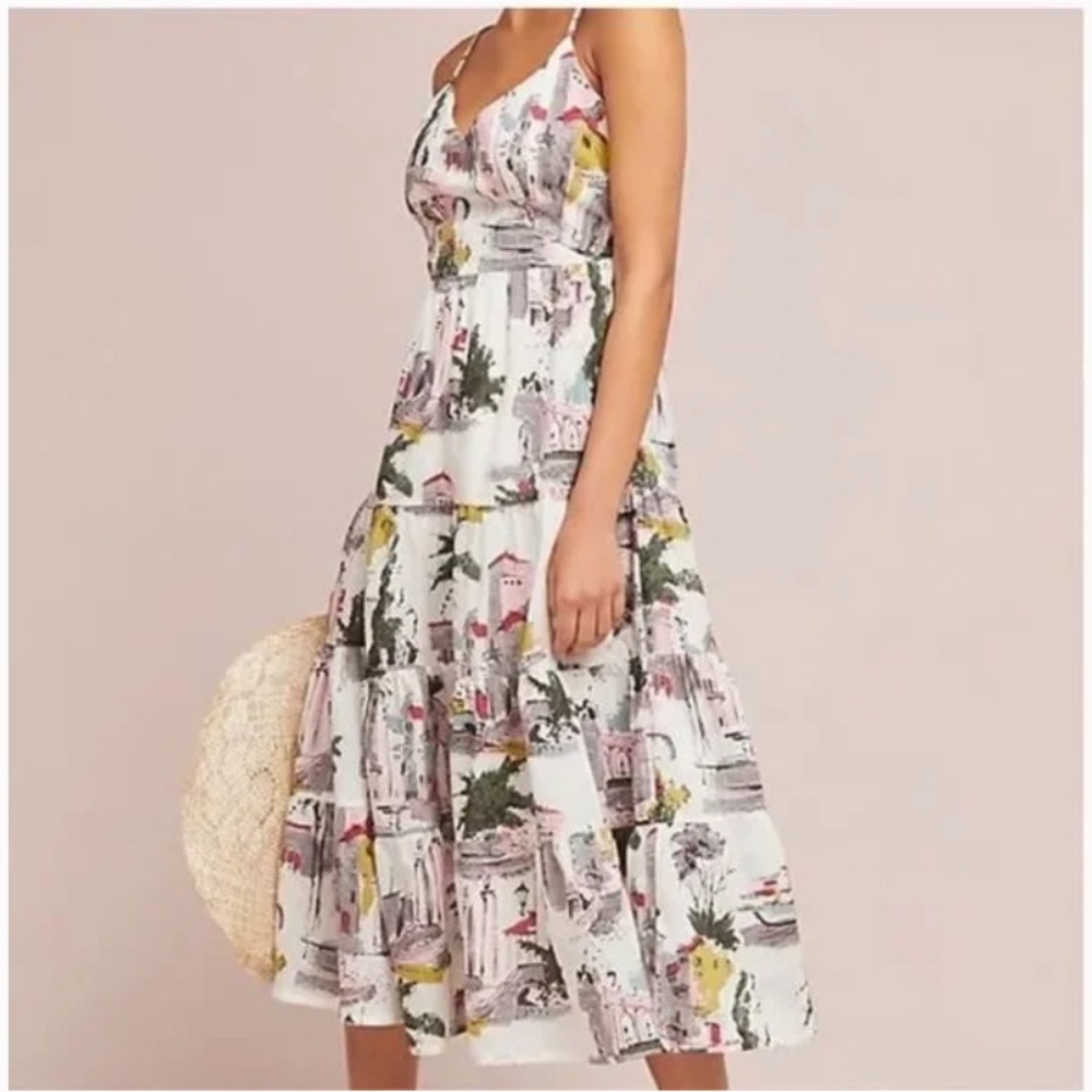Anthropologie Cityscape Printed Dress